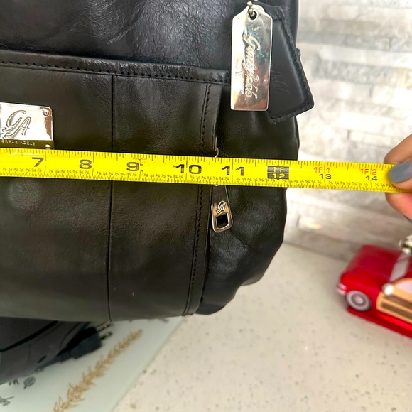 Grace Adele Black Leather Shoulder Bag Purse - Picture 8 of 9